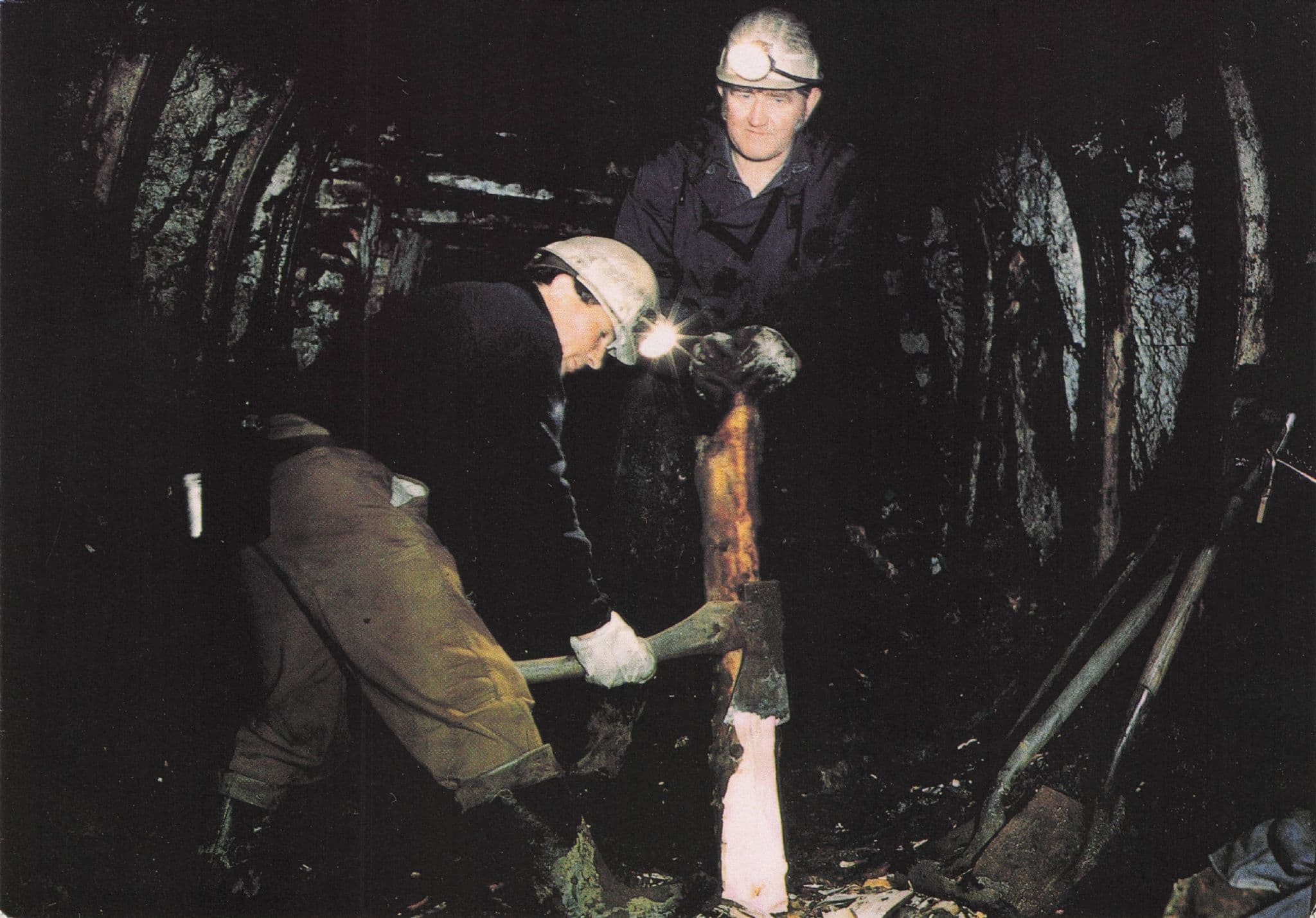 Underground Repair Work Blaenavon Welsh Pit Mining Museum Postcard