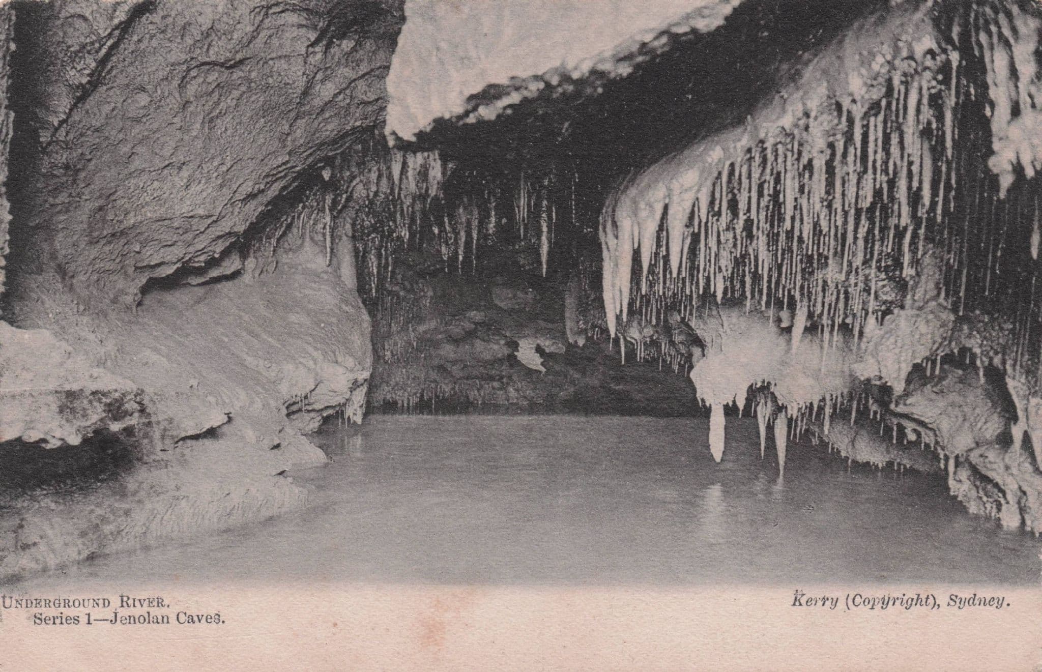 Underground River at Jenolan Caves NSW Australia Old Postcard