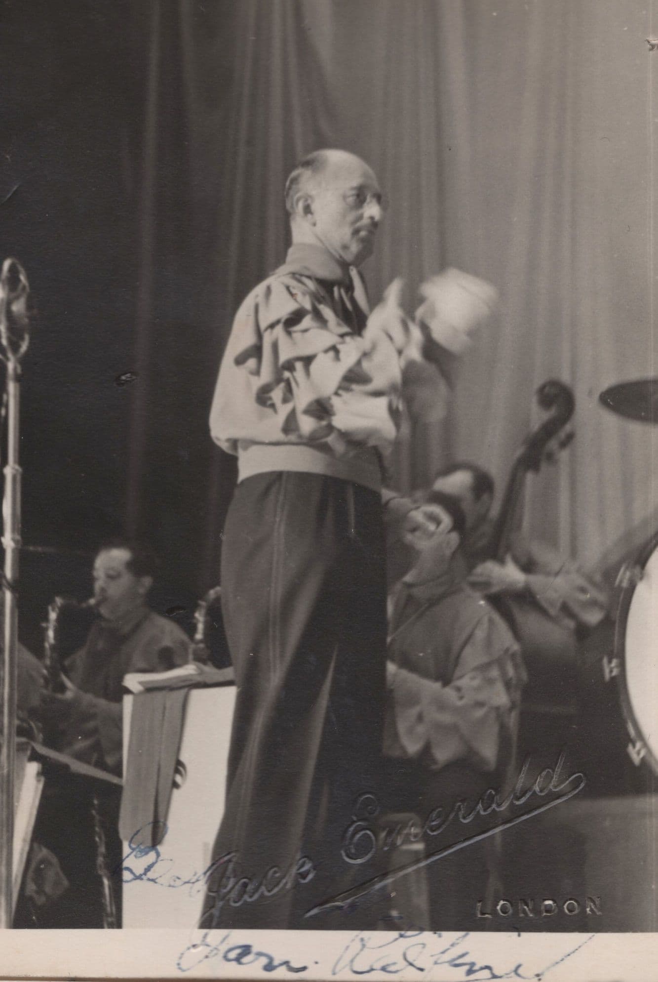 Unidentified 1930s Musician Jazz Hand Signed London Photo