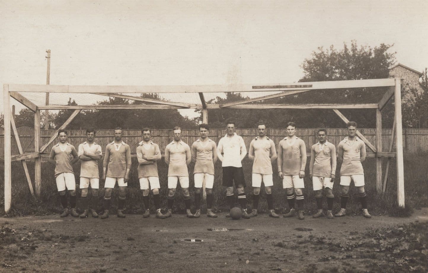 Unidentified German Football Team Old Bad Homberg Postcard