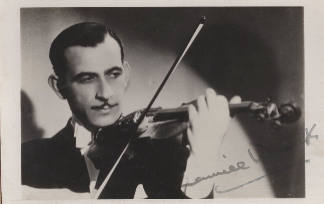 Unidentified Hand Signed Violinist Antique Violin Autograph Old Postcard