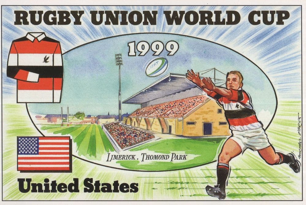 United States America USA Team Rugby Union World Cup 1999 Postcard