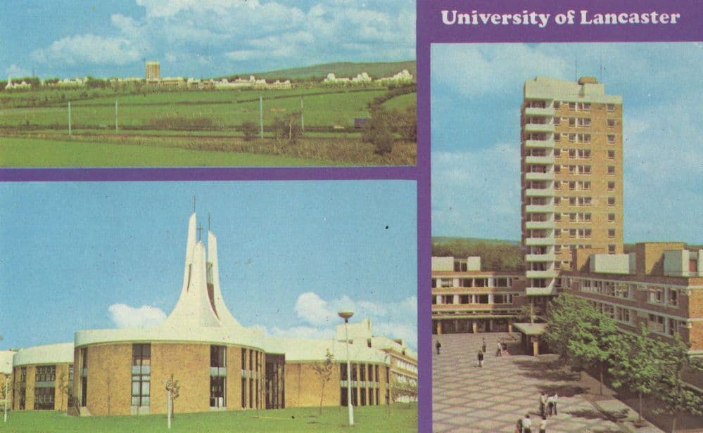 University Of Lancaster 1970s Multi View Postcard
