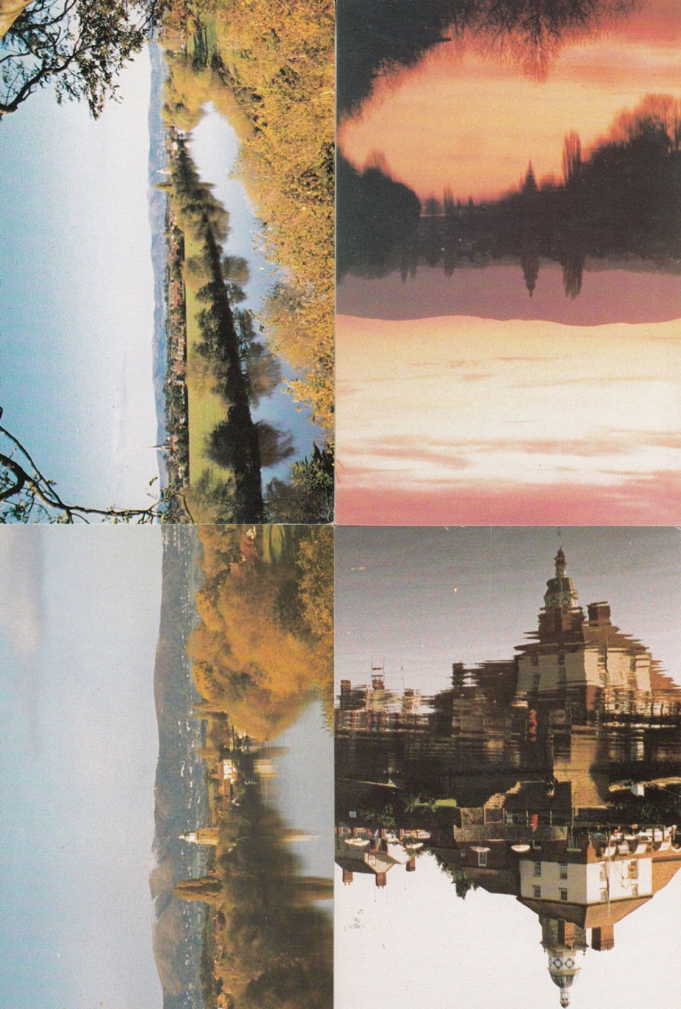 Upton Upon Severn Worcester 4x Reflections Postcard s