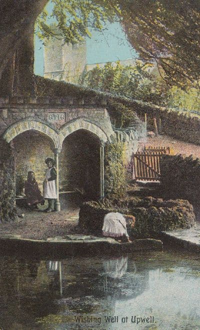 Upwell Dorset Wishing Well Antique Postcard