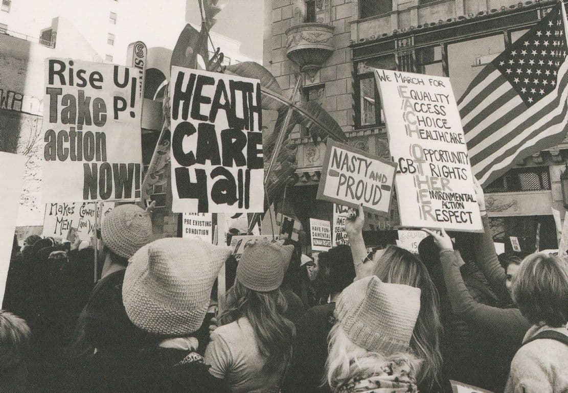 USA America Health Care Rights March Campaign Rally Postcard