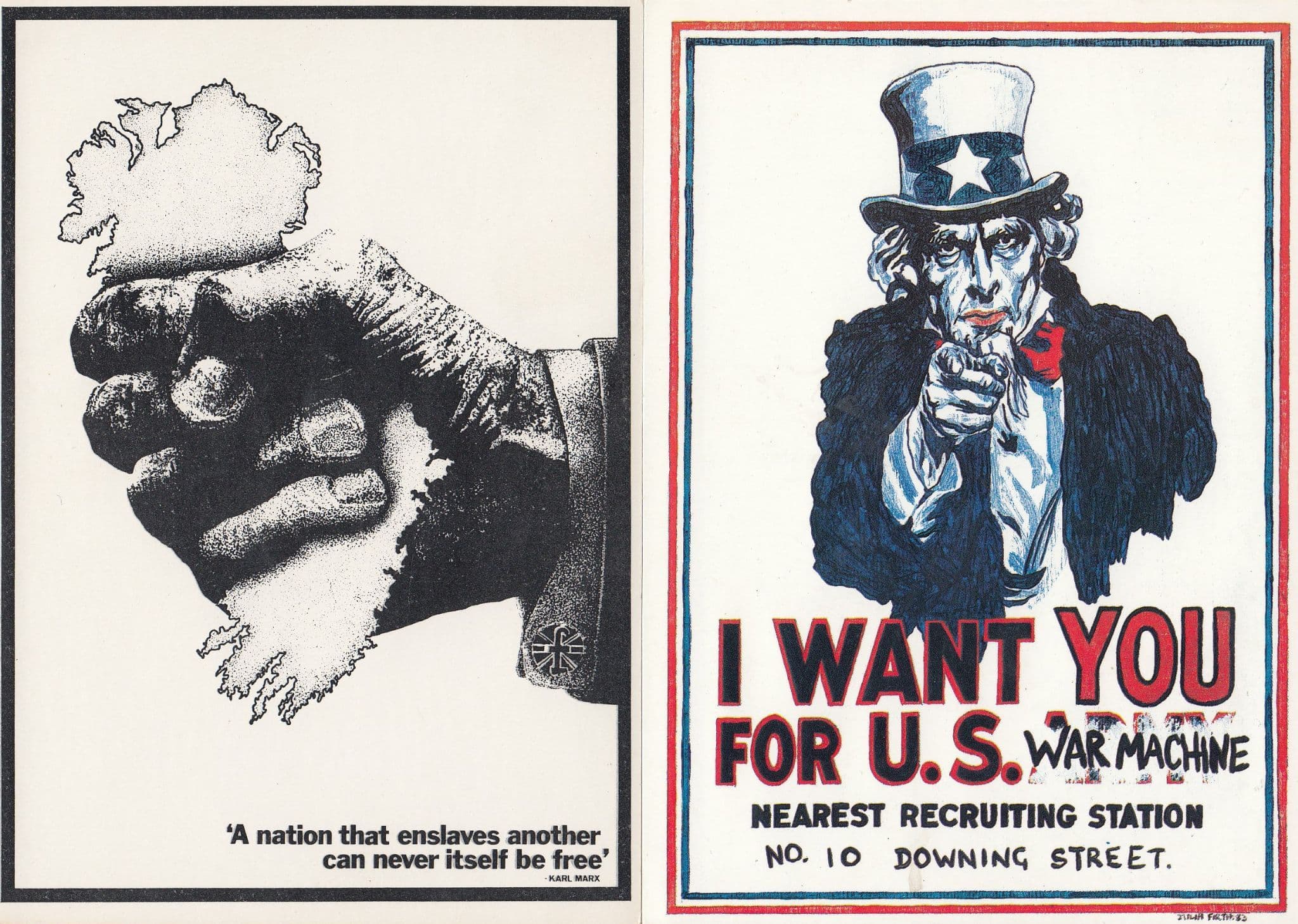 USA Invading Countries 1990 War Machine Campaign Postcard