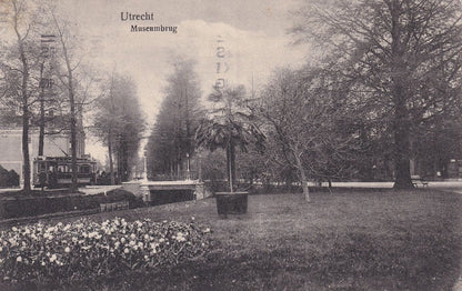Utrecht Museumbrug Posted From Station in 1920 Antique Dutch Postcard