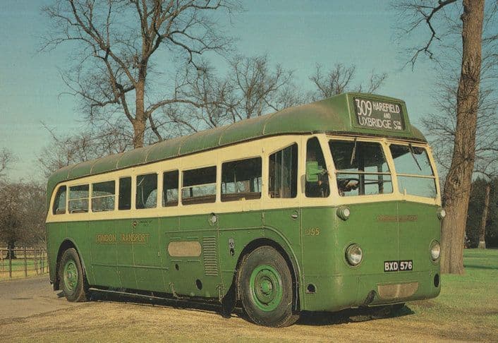 Uxbridge Harefield London Transport 1950s Bus Postcard