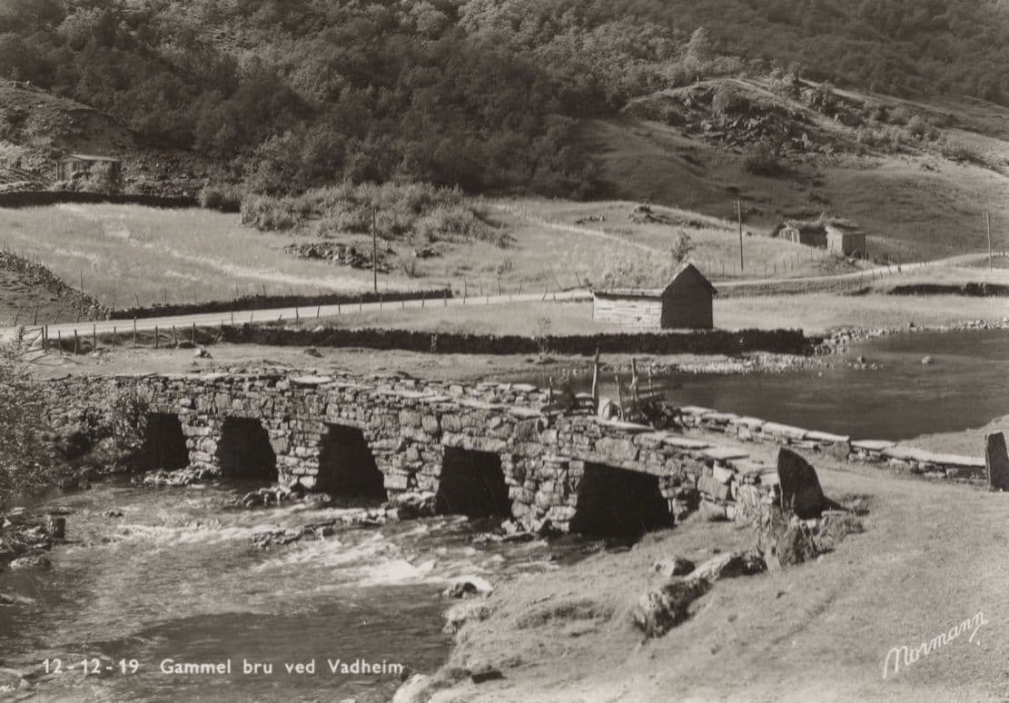 Vadheim Gammel Norway Bridge Real Photo Postcard