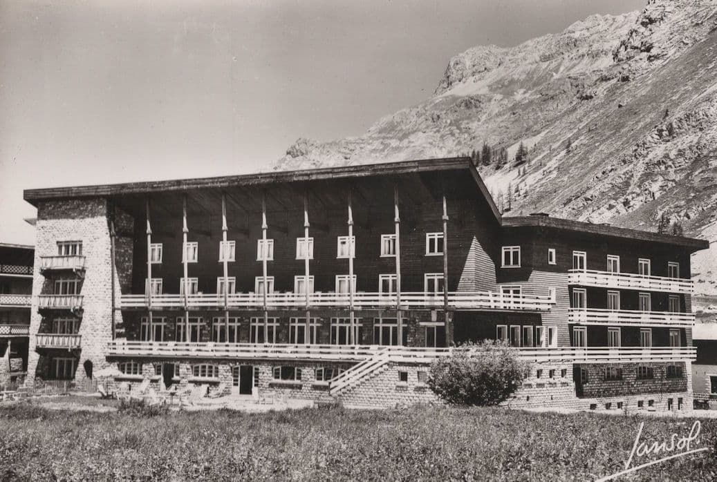 Val D'Isere Hotel Le Solaise Official Reverse Postmark Old Postcard