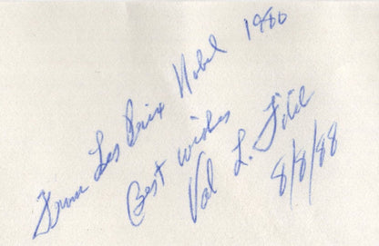 Val Logsdon Fitch American Nuclear Physicist Hand Signed Photo & MORE
