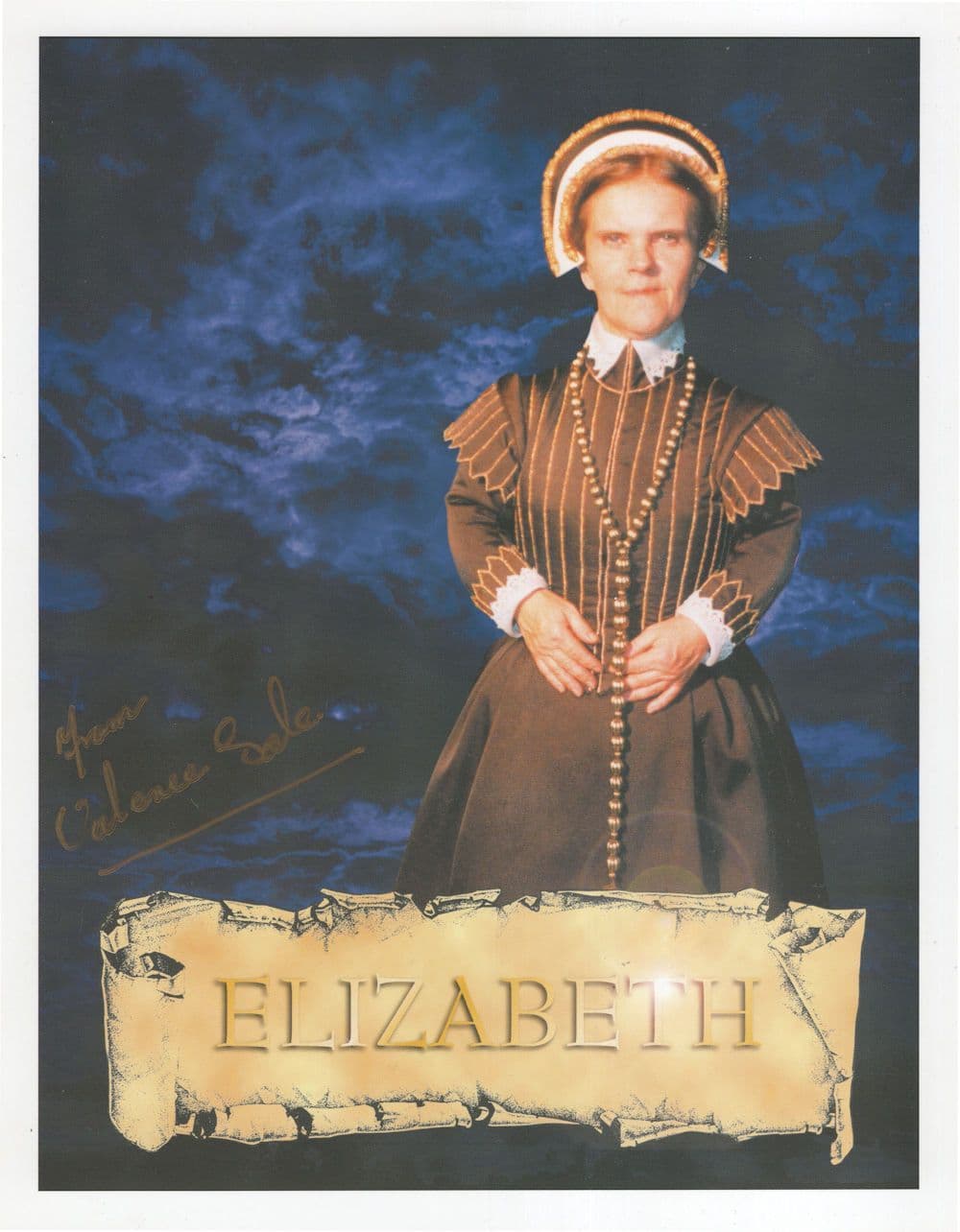Valerie Gale Mary's Dwarf in Queen Elizabeth  Film 10x8 Hand Signed Photo