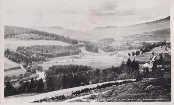 Valley Of The Isla Knockshannoch Aerial Austrian Real Photo Postcard