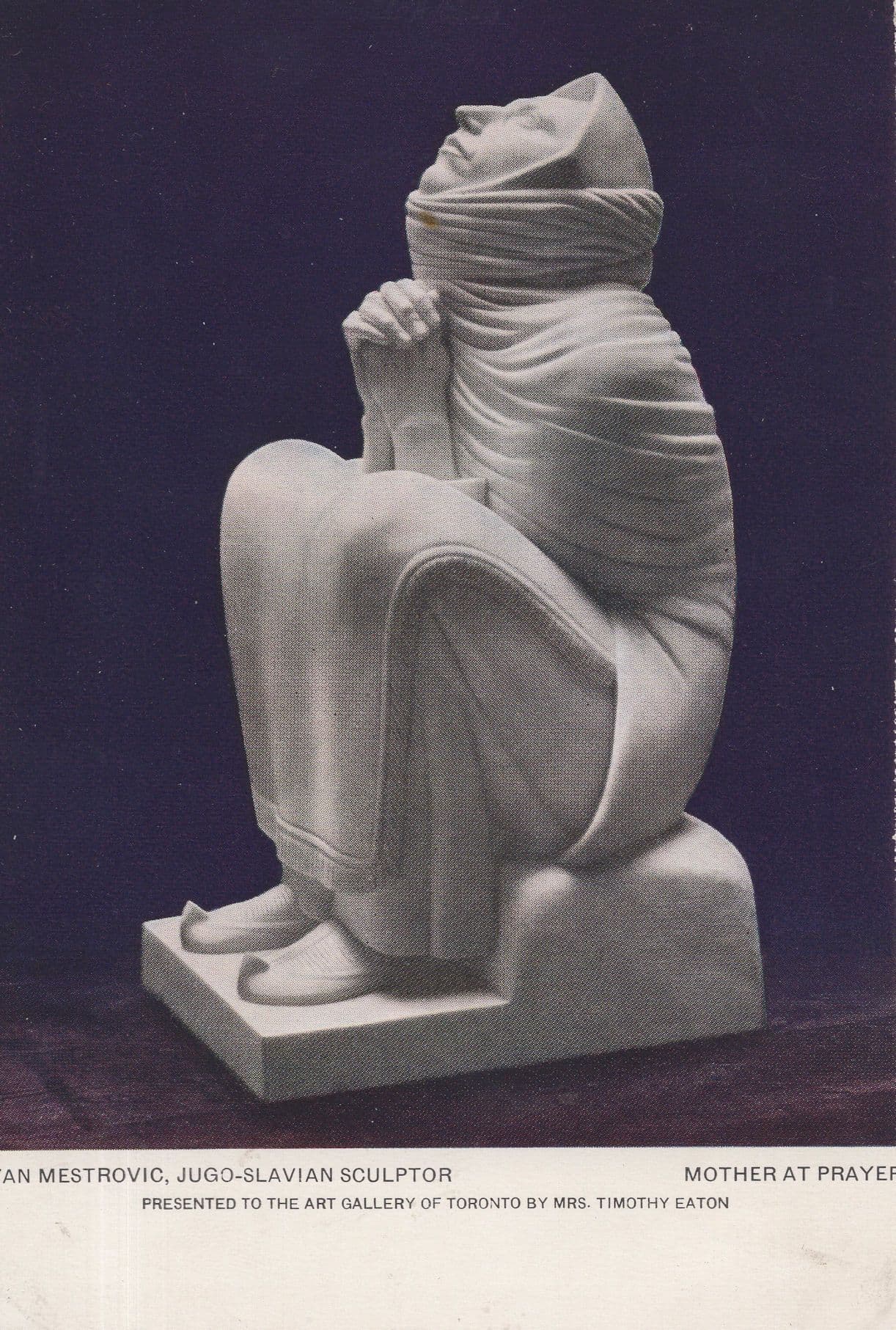 Van Mestrovic Jugo Slavian Sculptor Statue Canada Postcard