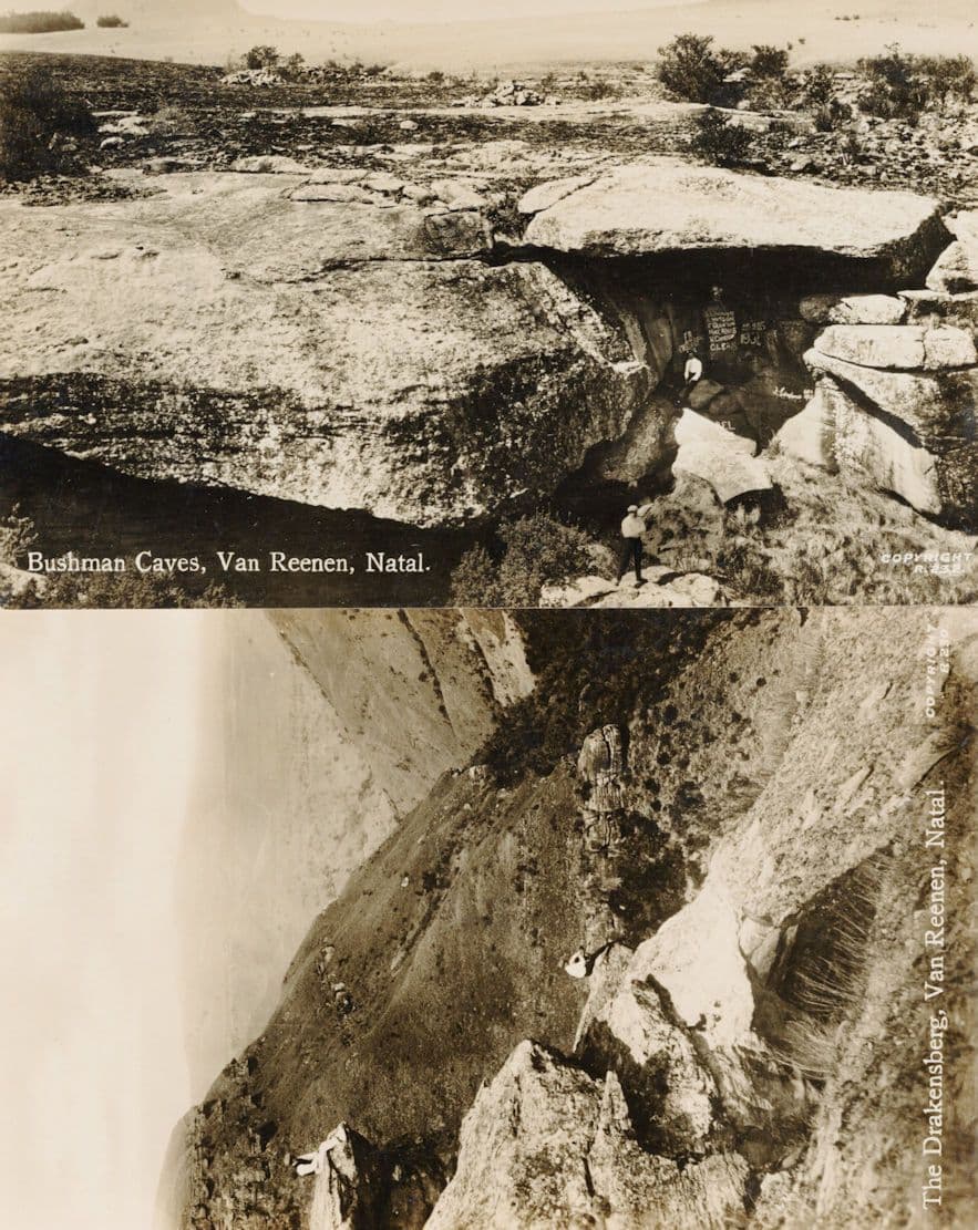 Van Reenen Natal Bushman Caves 2x South Africa RPC Postcard s