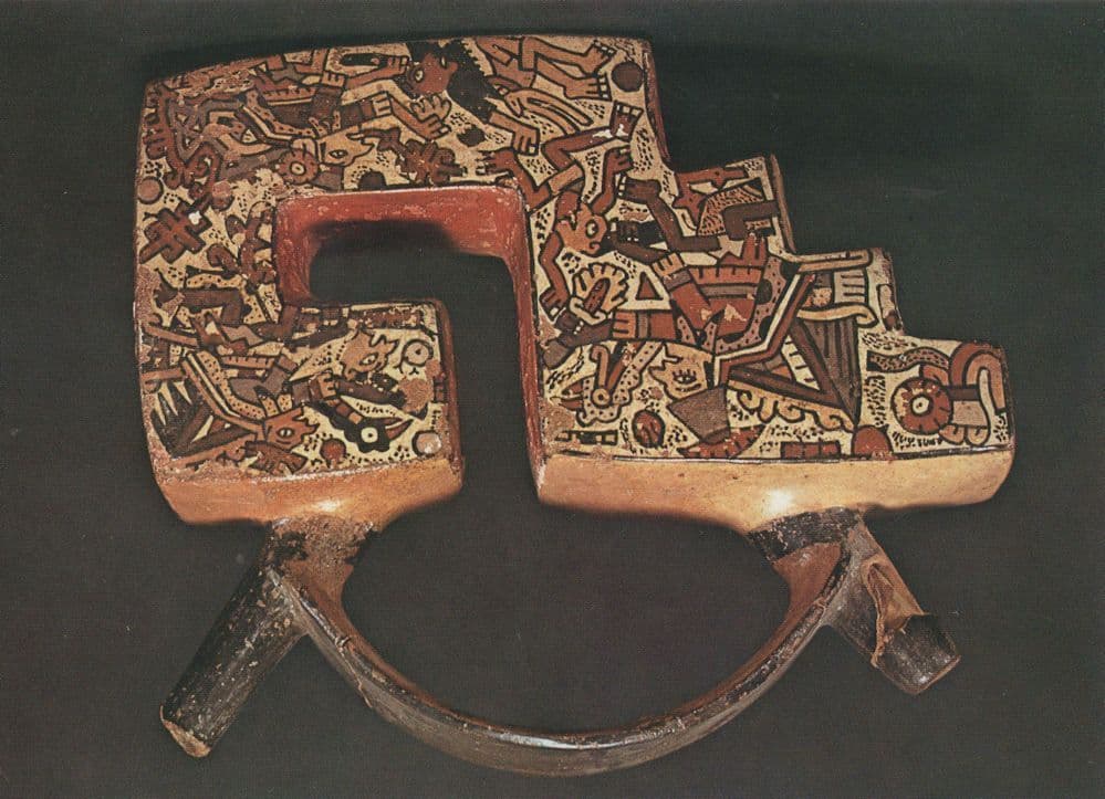 Vasija Cultura Nazca Primitive Art Old Guerreros Sculpture Peru Postcard