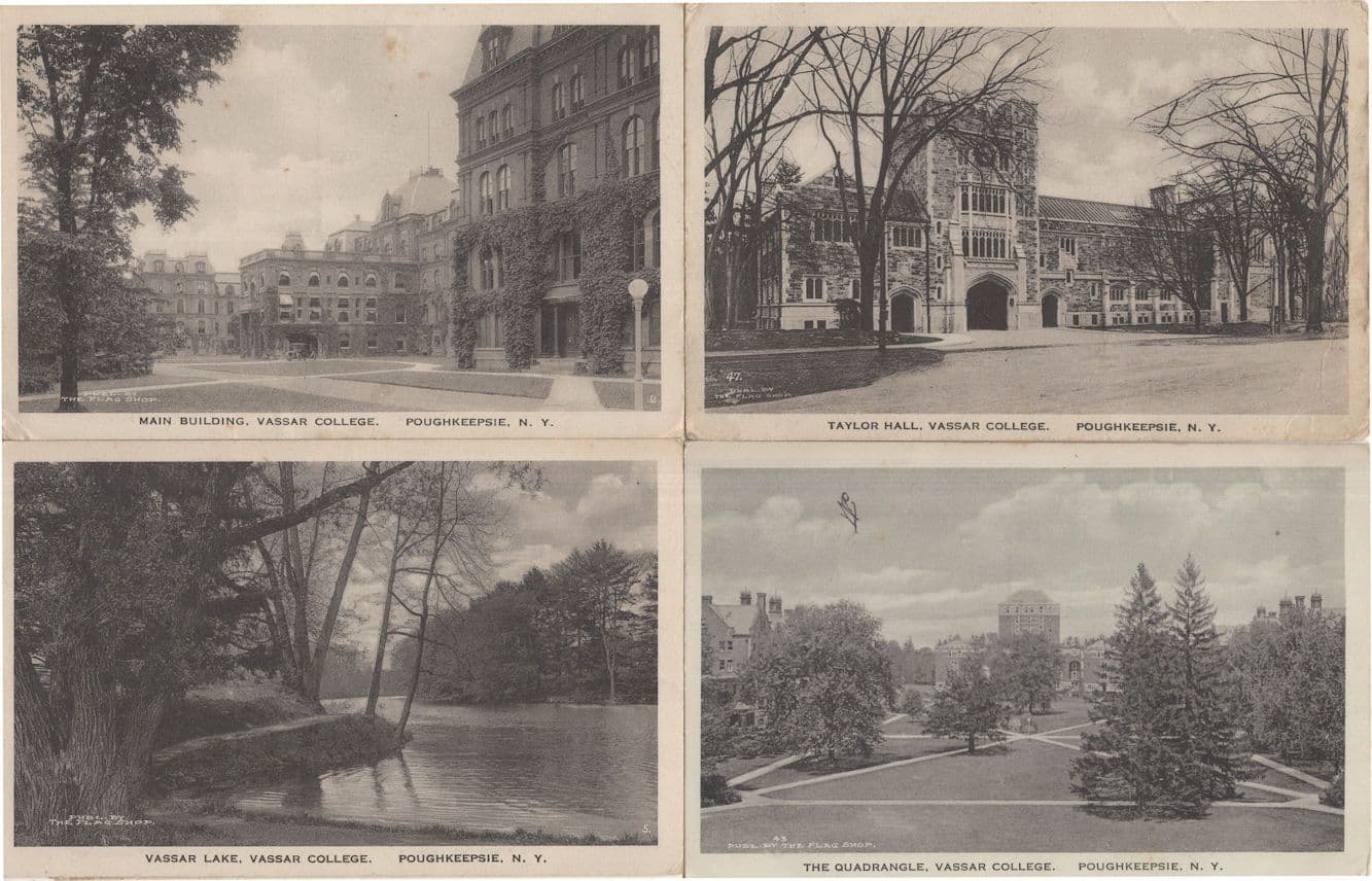 Vassar College Lake Quadrangle New York USA 4x Old Postcard s
