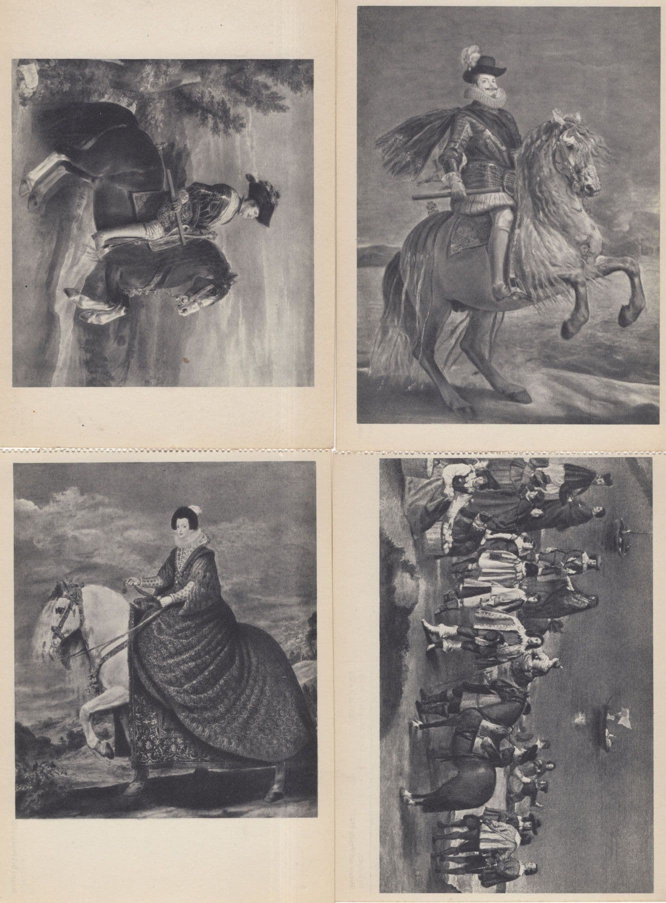 Velasquez Museo Del Prado 4x Antique Horse Painting Postcard s