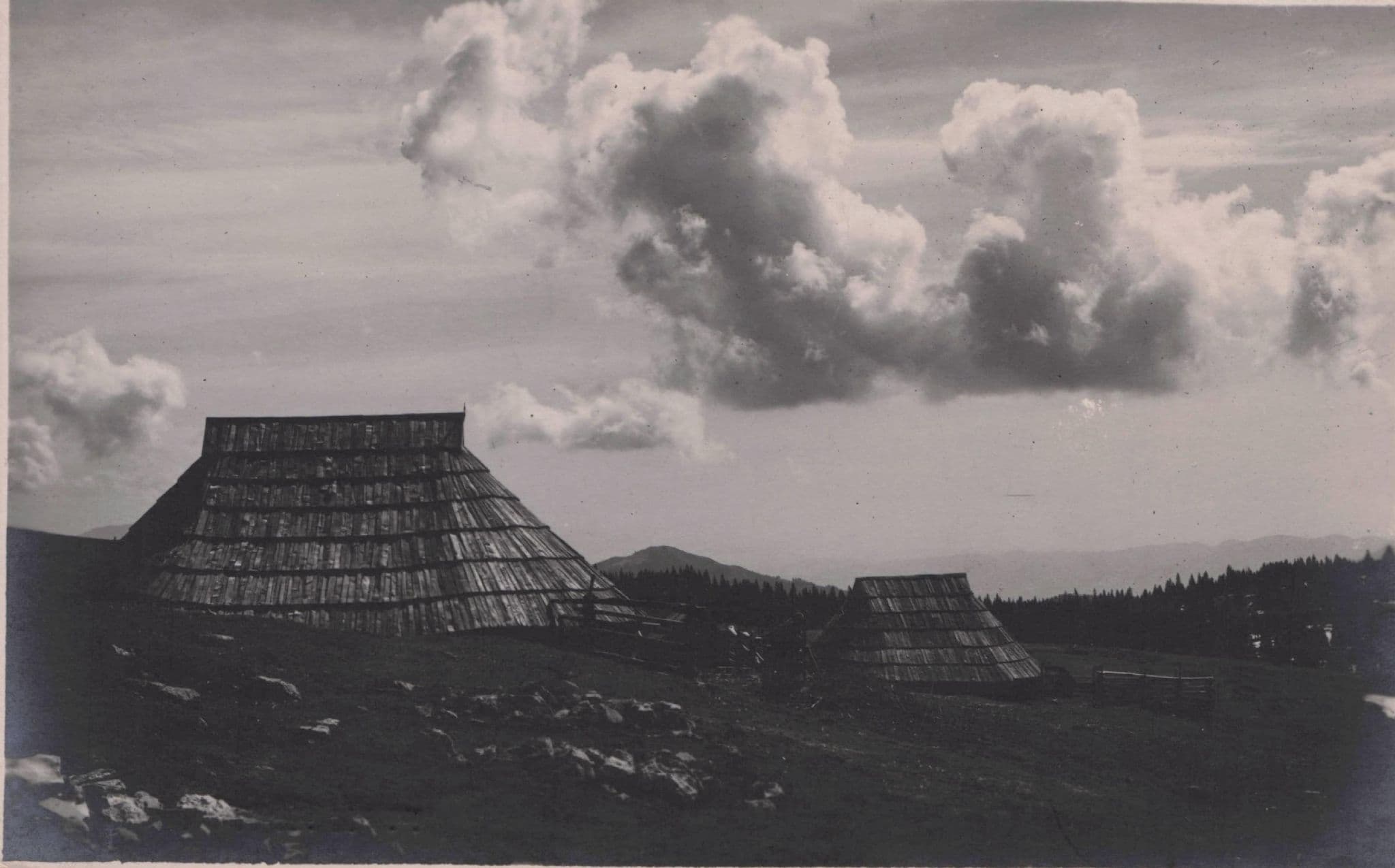 Veliki Planini Cloudy Disaster Storm Clouds Slovenia Old Postcard