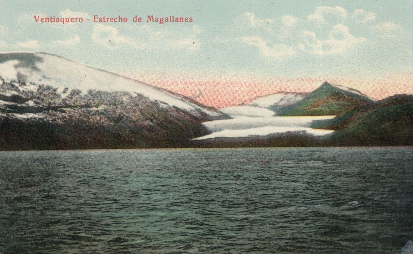Ventisquero Estrecho de Magallanes Chile Antique Postcard