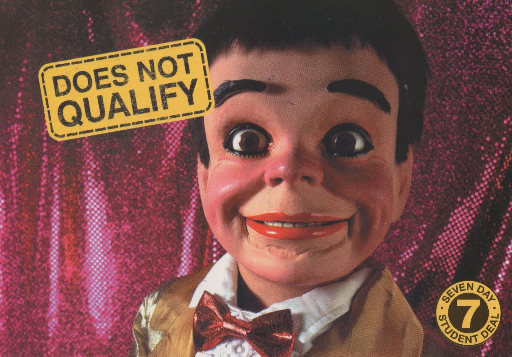 Ventriloquist Dummy Puppet Cinema Advertising Postcard