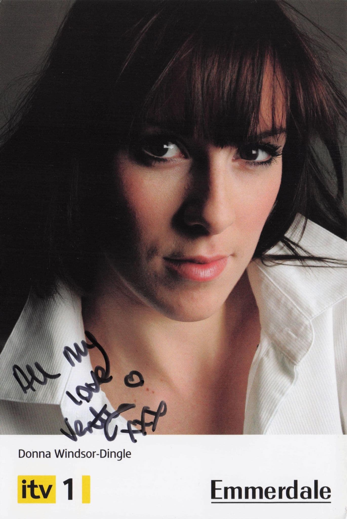 Verity Rushworth Donna Windsor Emmerdale Hand Signed Cast Photo