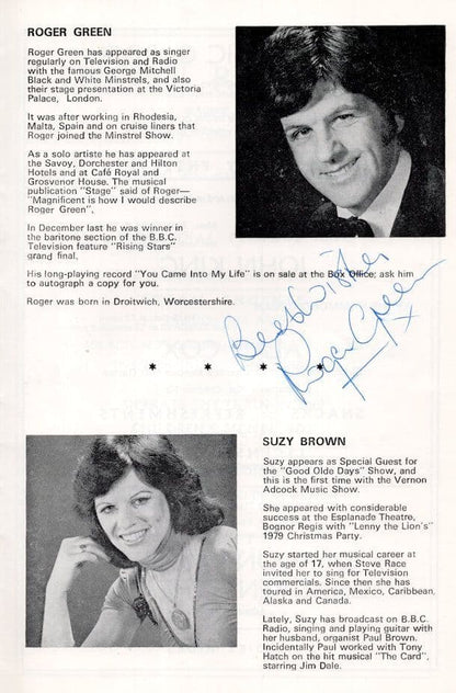 Vernon Adcock Alberto Semprini Black & White Minstrels Signed Theatre Programme