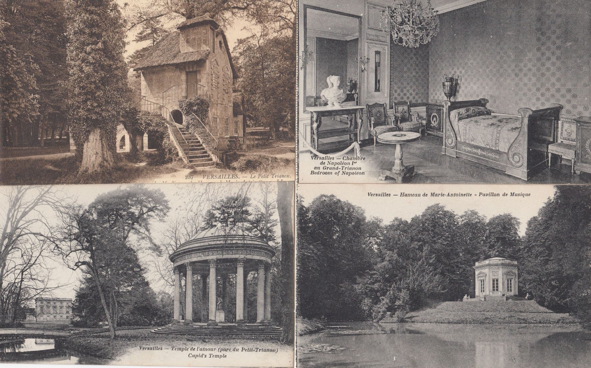 Versailles Marie Antoinette Cupids Temple Napoleons Bedroom 4x Old Postcard s