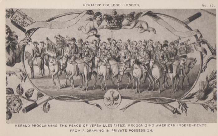 Versailles Peace Treaty American Independence London College Exhibit Postcard