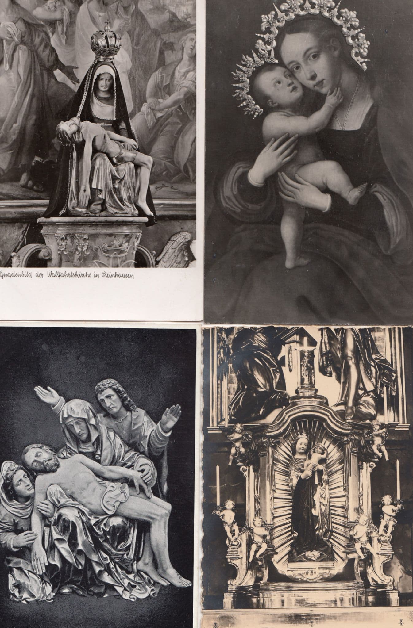 Vertrieb Rudolf Abt Schussenried Gnaderbild 4x German Religious Postcard s