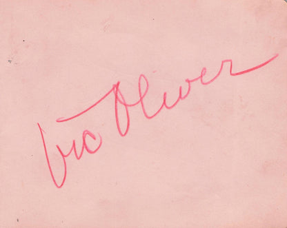 Vic Oliver Austrian Actor Double Old Hand Signed Autograph Page