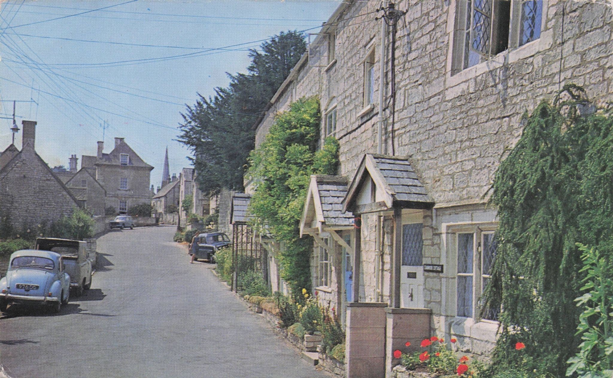 Vicarage Street Painswick 1970s Gloucester Postcard