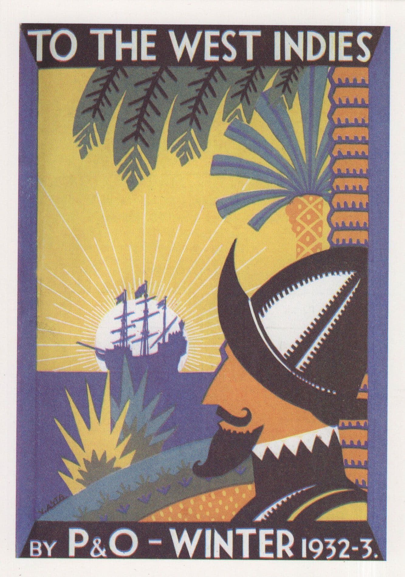 Viceroy Of India P&O Cruise Ship West Indies Cruises Advertising Postcard