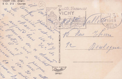 Vichy Horse Race Racing France 1960s French Rare Postcard