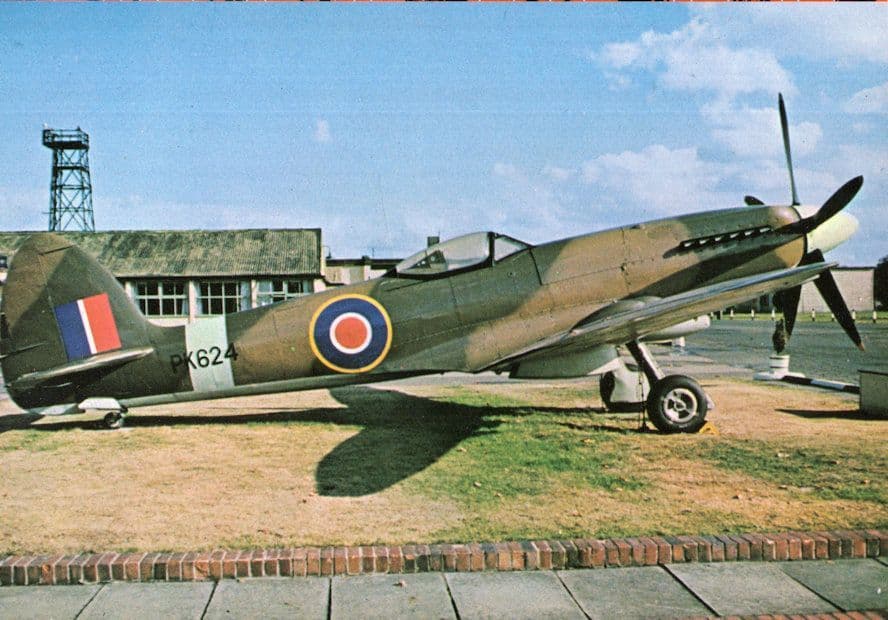 Vickers Armstrong Supermarine Spitfire F22 PK624 Plane Postcard