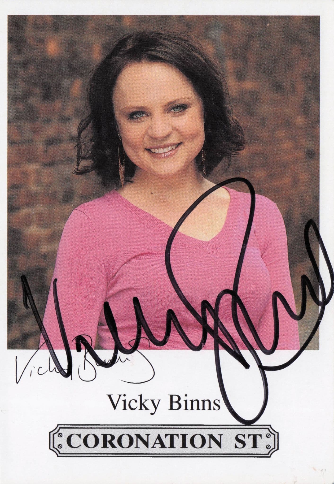 Vicky Binns Coronation Street Hand Signed Cast Card Photo (1)
