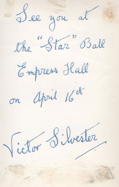 Victor Silvester See You At The Ball Amazing Hand Signed Photo