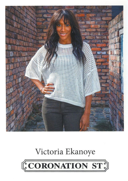 Victoria Ekanoye Coronation Street Reverse Hand Signed Cast Card Photo