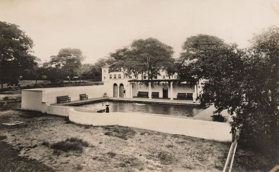 Victoria Falls Hotel Swimming Pool Vintage Africa RPC Postcard