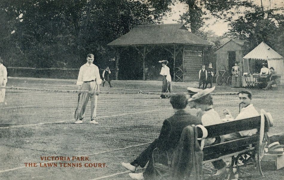 Victoria Park Lawn Tennis Court London Antique Rare Postcard