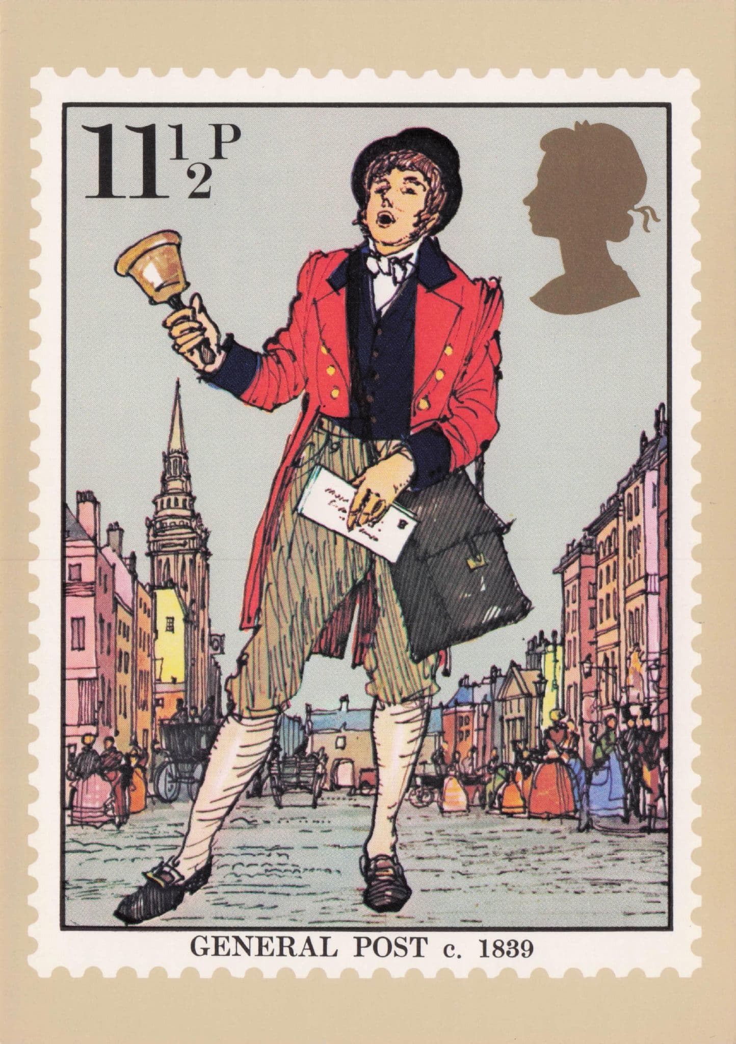 Victorian Postman 1839 Royal Mail Postman FDC Postcard