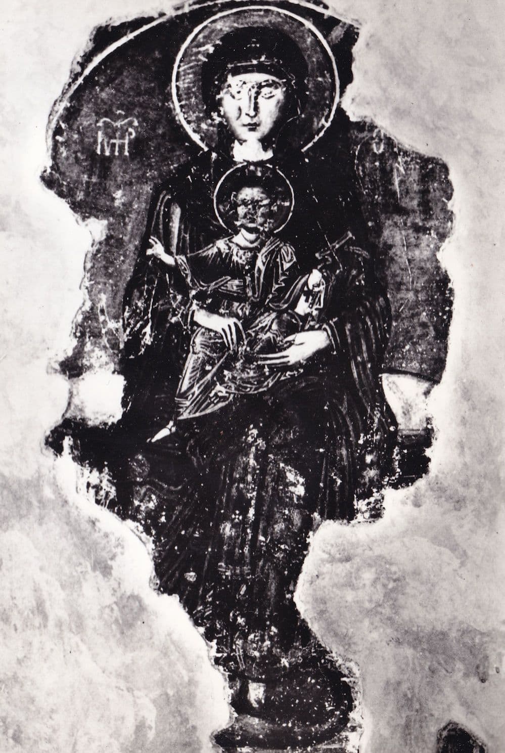 Vierge Avec La Christ Fresque Ohrid Macedonia Church Postcard