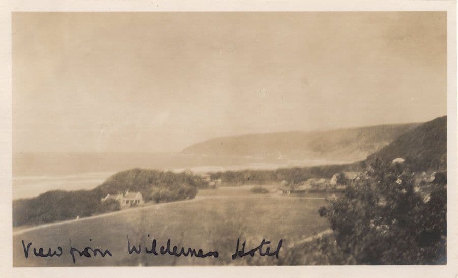 View From Wilderness Hotel Window South Africa Private Old Postcard