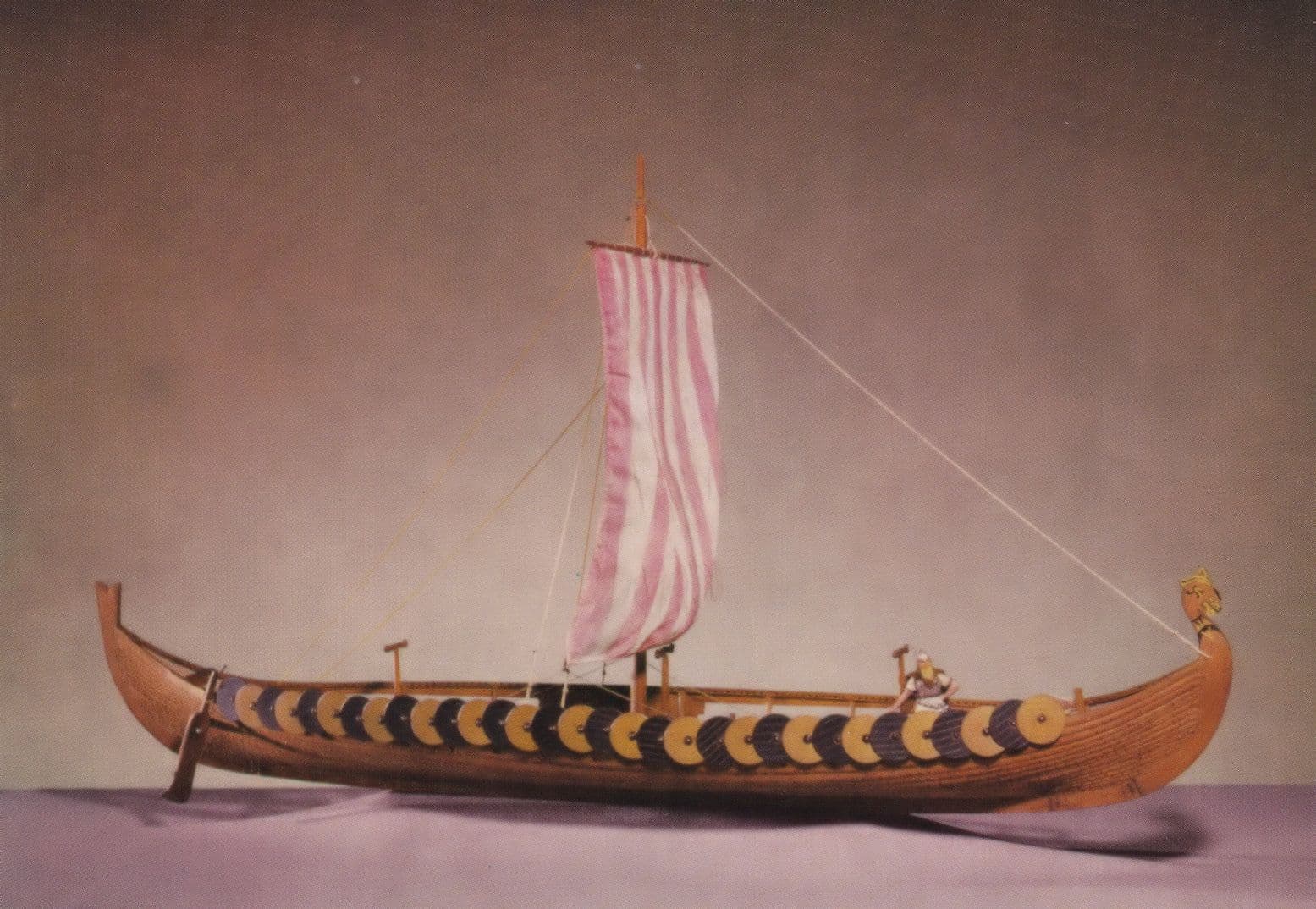 Viking Ship AD 900 Science Museum Rare Postcard