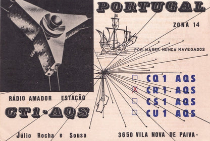 Vila Nova De Paiva Portugal Amateur Radio Station QSL Postcard Card