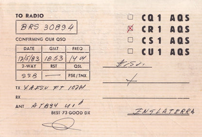 Vila Nova De Paiva Portugal Amateur Radio Station QSL Postcard Card