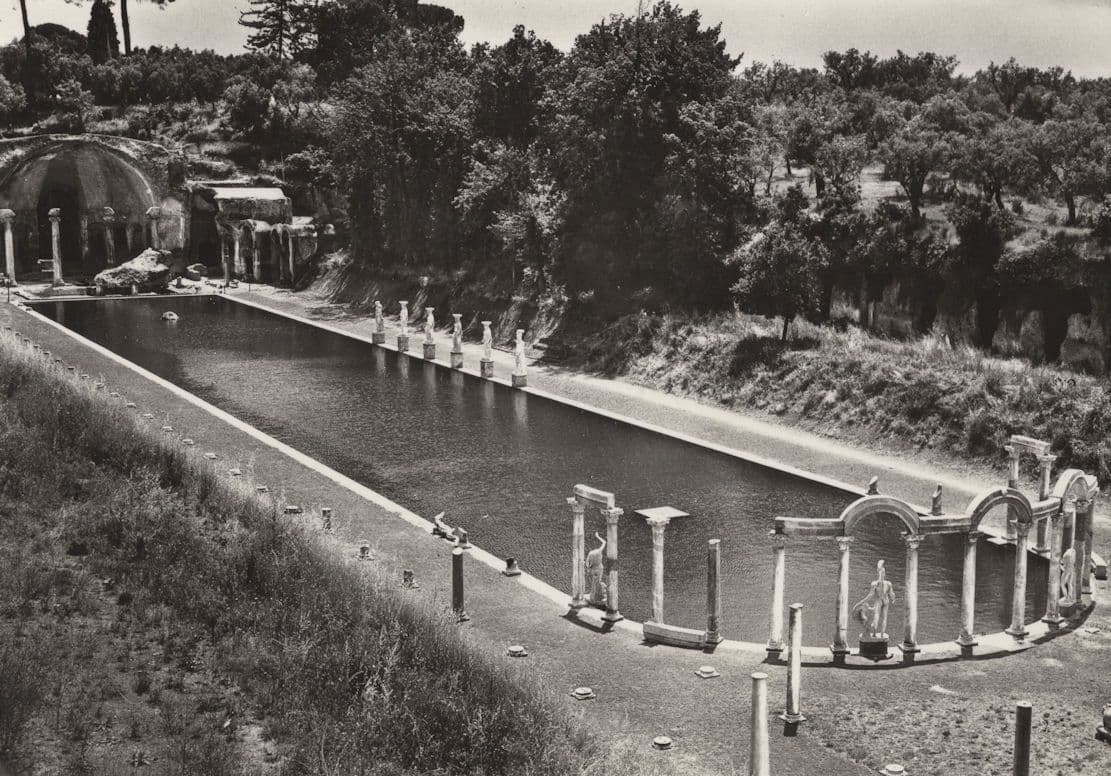 Villa Adriana Il Canopo Real Photo Italian Postcard