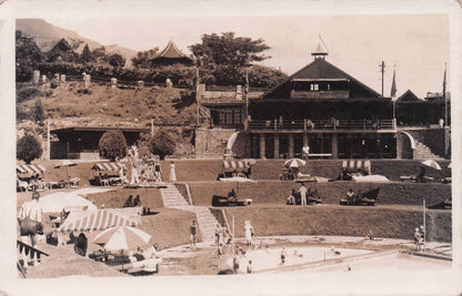 Villa Park Tretes Java Indonesia WW2 Real Photo Postcard