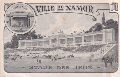 Ville De Namur Theatre Belgium Advertising Antique Postcard